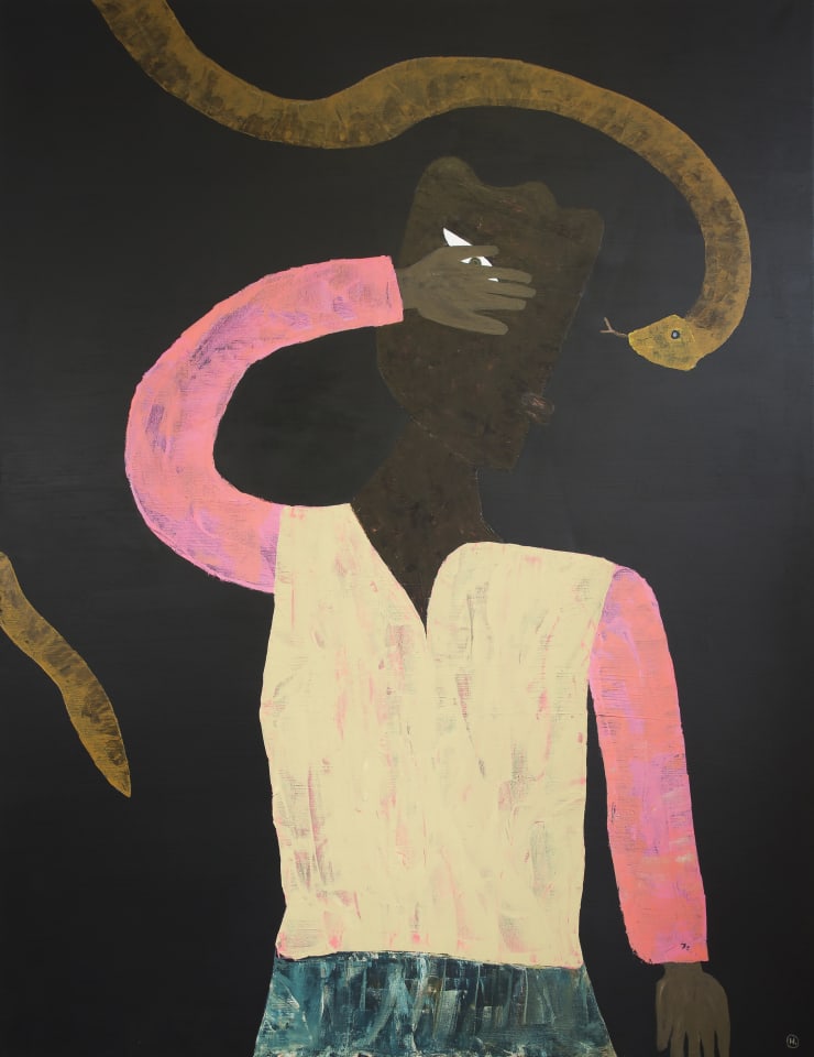 Hide Snake Acrylic on Canvas 146 x 114cm SOLD