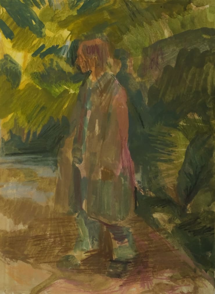 Jardin Botanico Egg Tempera and Pastel Pencil on Paper 28.5 x 38cm