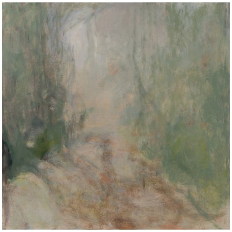 V18 Traversing, Oil on Linen, Original, Walnut Frame, 50.9 x 50.9 cm