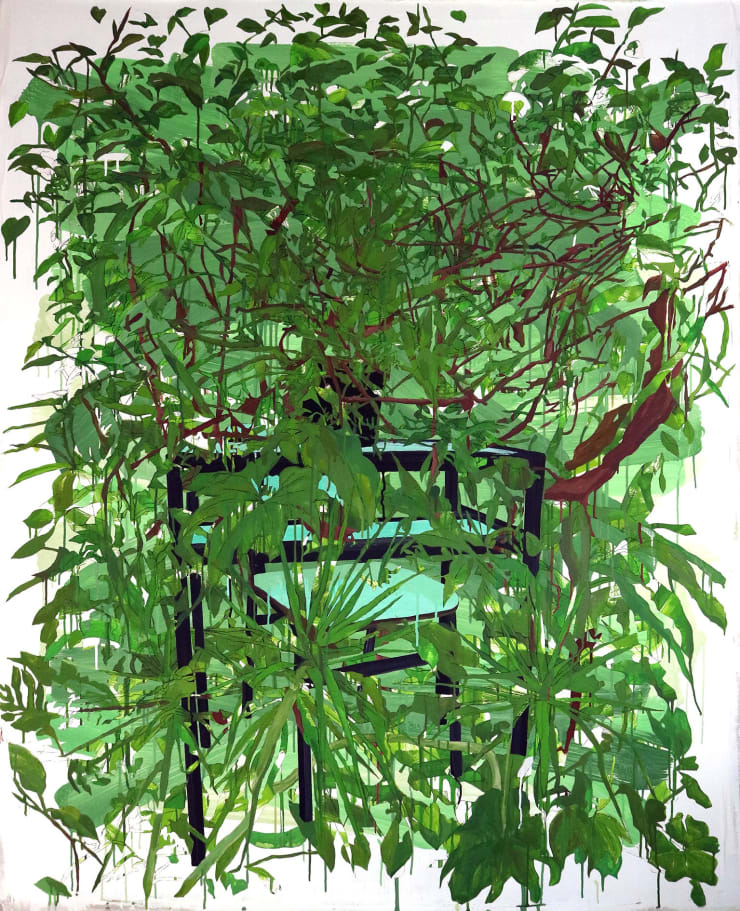 Alisson Damasceno “Mata”, 2023 acrílica sobre tela acrylic on canvas 160 x 125 cm 63 x 50 in