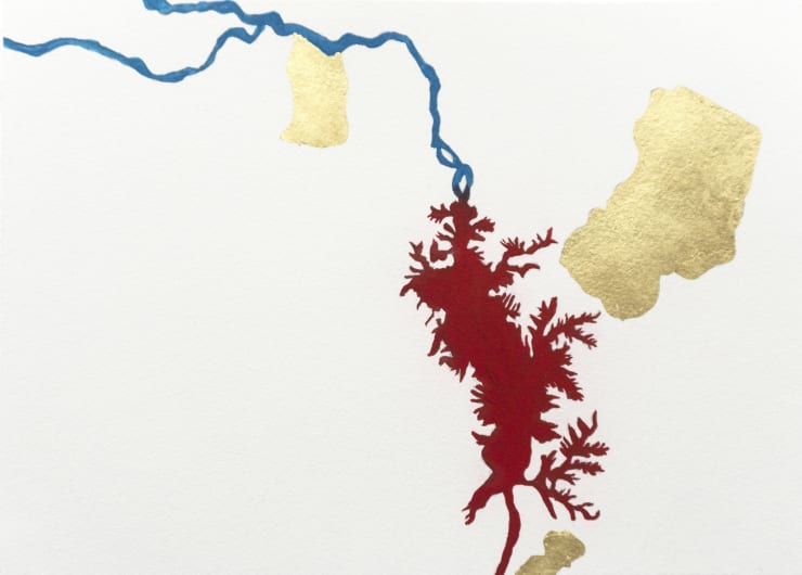 Renata Padovan “Tucuruí”, 2021 guache, aquarela e ouro sobre papel 21 x 29,5 cm