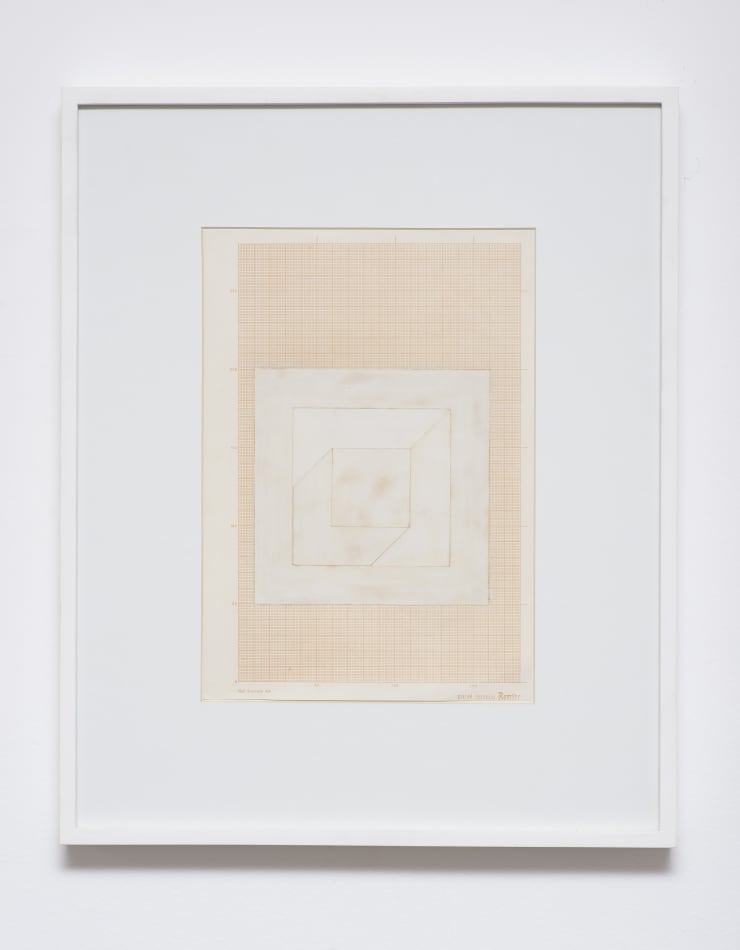 Geraldo de Barros Sem título, estudo para quadro laminado de plástico, c.1980 colagem sobre papel milimetrado collage on graph paper 30 x 21 cm 11.81 x 8.27 in