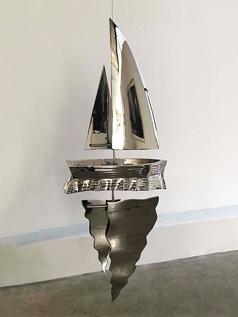 Leandro Erlich, Silver Boat, 2019