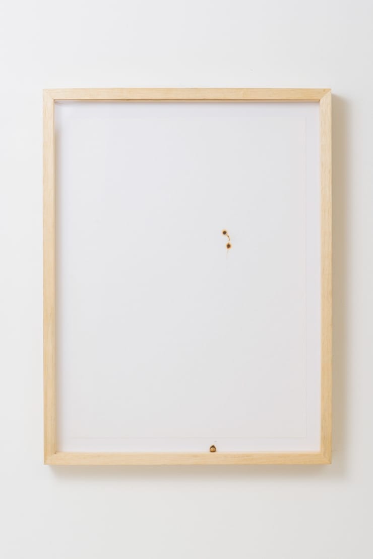 Pablo Lobato Perfurado #2, 2016 papel e esfera de ouro paper and gold sphere 52 x 40 x 4 cm 20.47 x 15.74 x 1.57 in