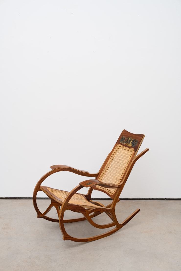 Jorge Pardo Sem título, Rocking 2, 2019 madeira e treliça triply birch, veneer 130 x 78 x 95 cm 51.18 x 30.70 x 37.40 in