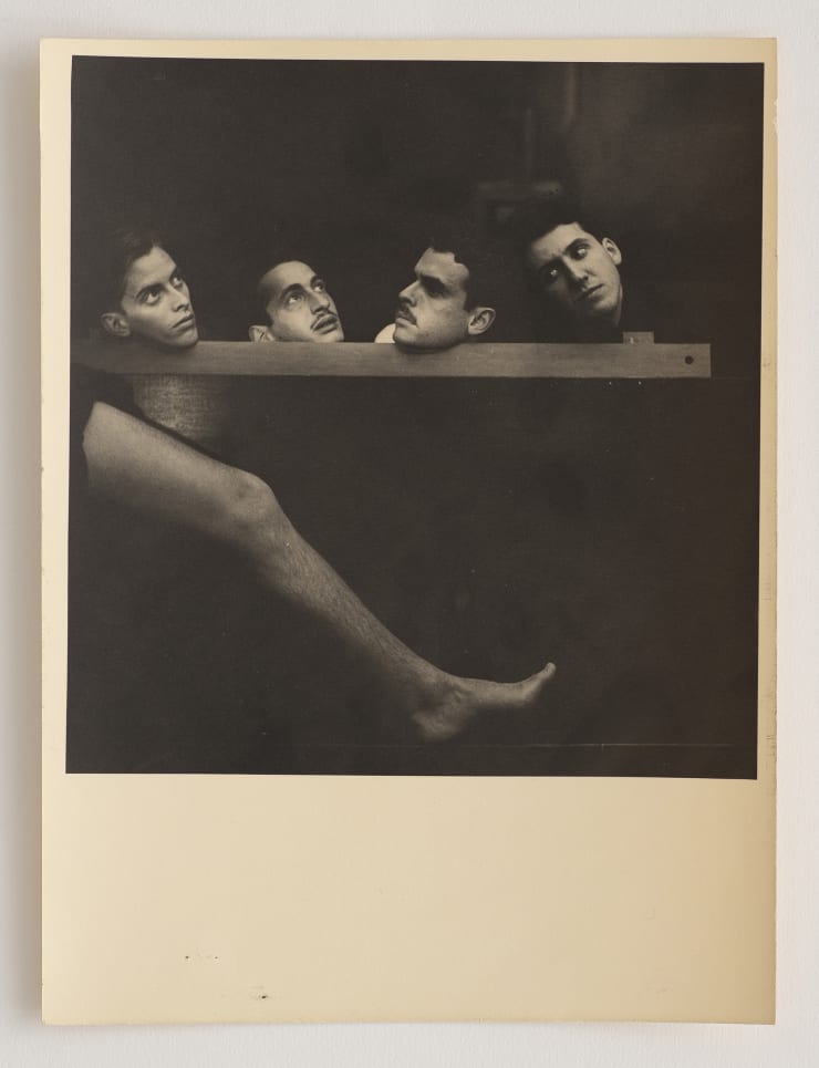 Thomaz Farkas “Experiência surrealista com os colegas da Escola Politécnica (Poli)”, São Paulo, 1947 gelatina e prata sobre papel silver gelatin print on paper 24 x 18 cm 9.45 x 7.09 in ed vintage