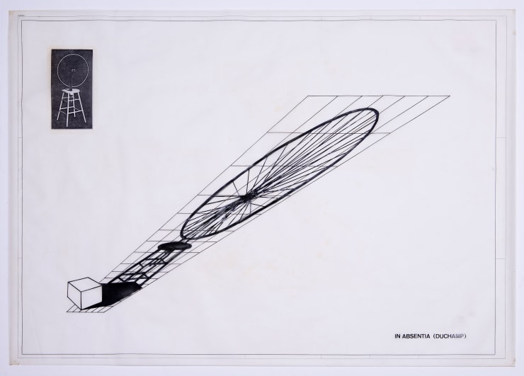 Regina Silveira, In Absentia (Duchamp), Projeto A, 1982