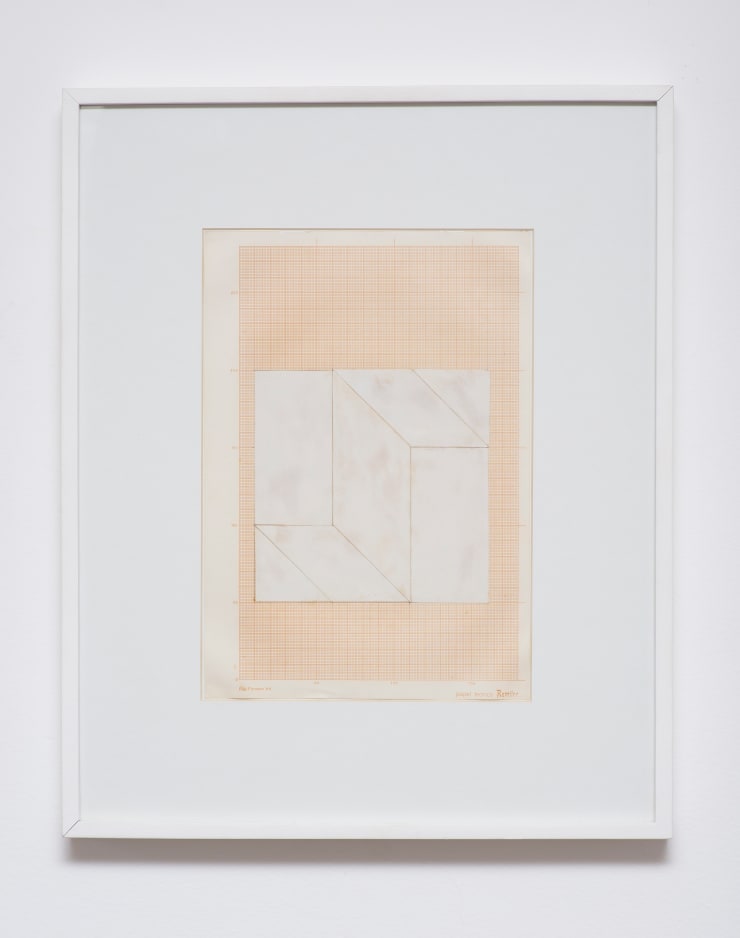 Geraldo de Barros Sem título, estudo para quadro laminado de plástico, c.1980 colagem sobre papel milimetrado collage on graph paper 30 x 21 cm 11.81 x 8.27 in