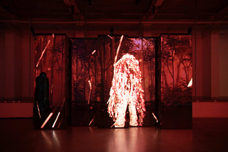 Installation view: Christopher Kulendran Thomas: Another World, ICA Institute of Contemporary Arts London (2022) | Image Credit: Andrea Rossetti / Images courtesy of the artist and Institute of Contemporary Arts, London.