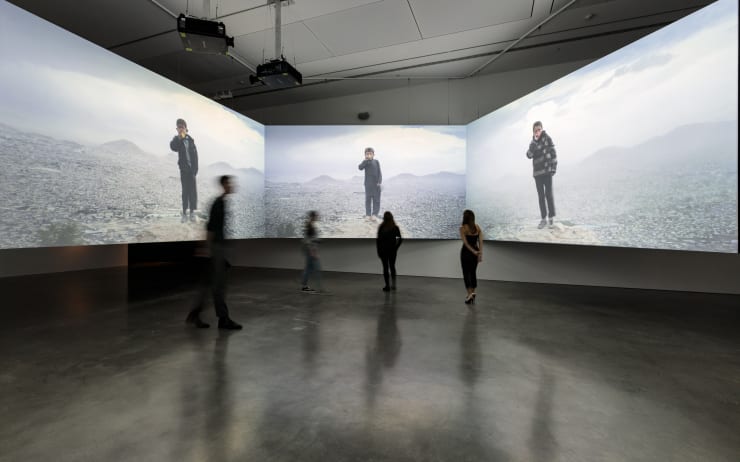Aziz Hazara, Bow Echo. Installation view from the 22nd Biennale of Sydney, 2020.