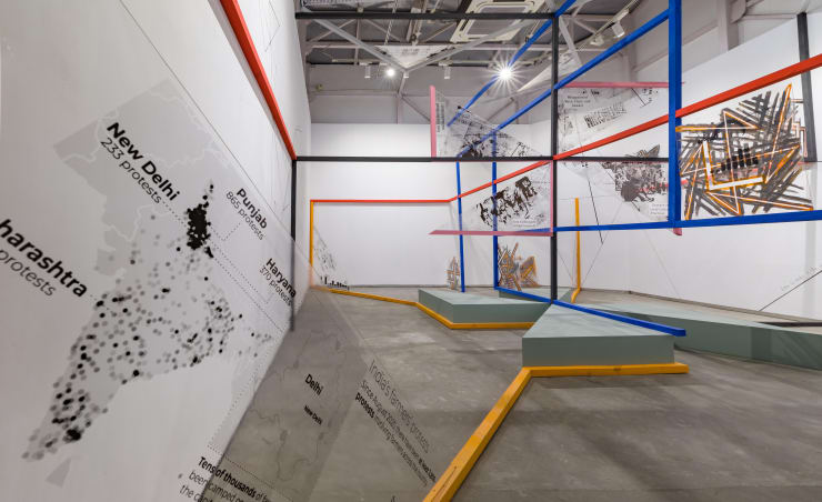 Sanchayan Ghosh | A Site for the Pedagogy of Resistance | Install view | Drawn from Practice II | Experimenter – Ballygunge Place, Kolkata | April 14 – June 30, 2022