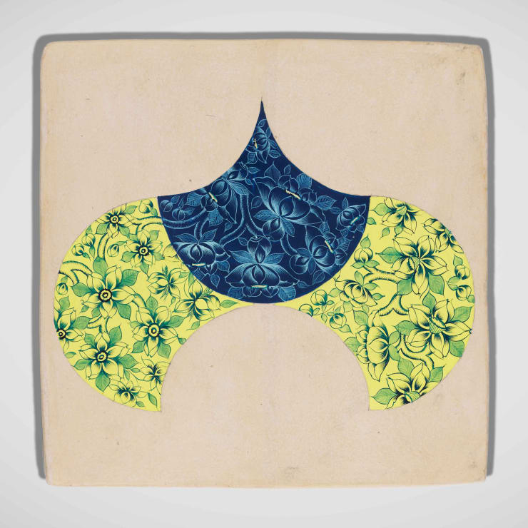 PRANEET SOI Spring (Avian Window), 2025 Handmade papier-mache tiles, river clay, tissue, saresh, acrylic paint and UV matt varnish 10 x 10 in 25.4 x 25.4 cm (PS105)