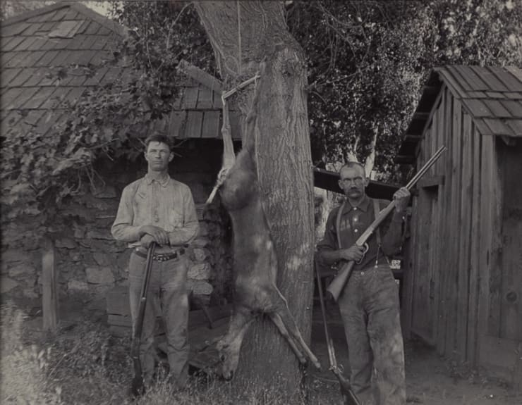 Charles Beverly Hughes (attributed to), Two Deer Hunters