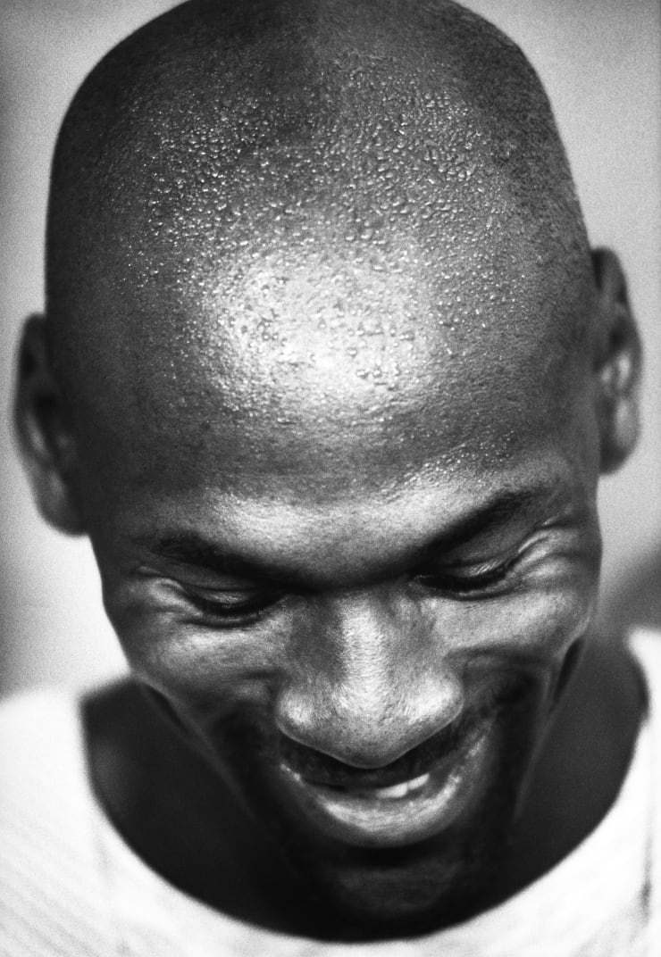 Portrait of Michael Jordan by photographer Barry Elz