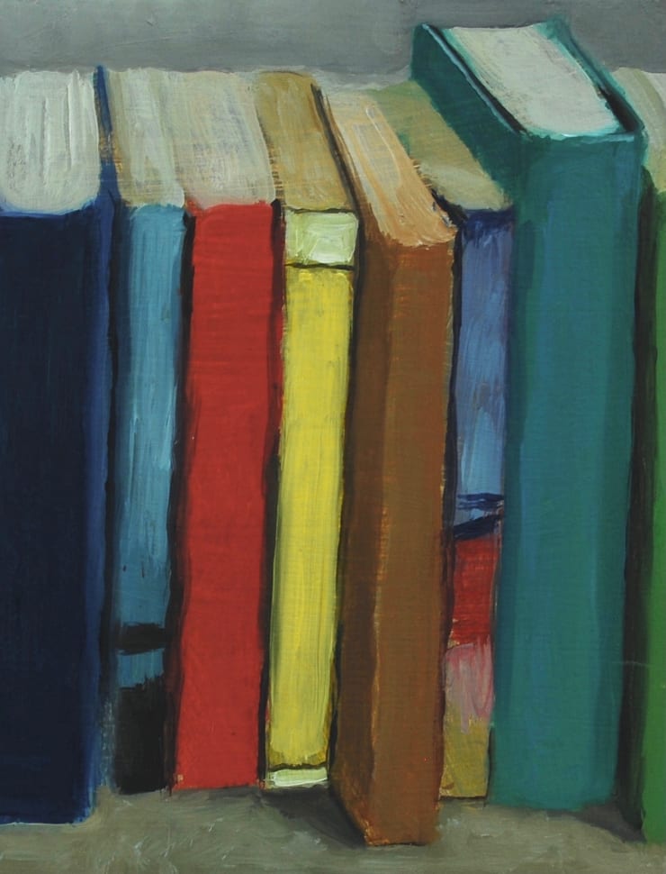 Bookends study 5 15 x 17 cm oil on panel