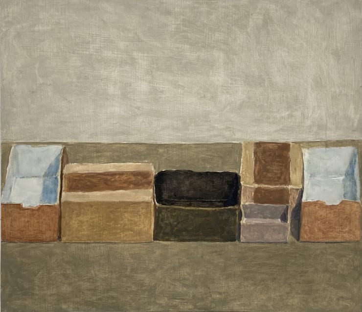 LIne of 6 boxes, 2021