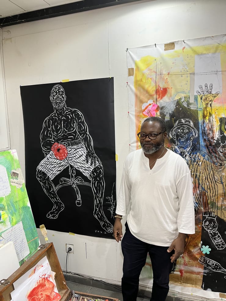 Salifou Lindou Fouanta in his workshop