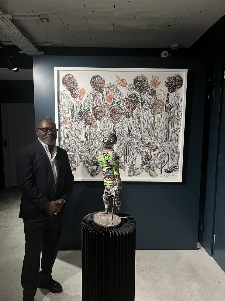 Salifou Lindou Fouanta at his exhibition