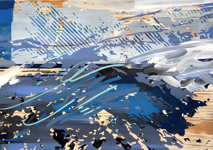 Emily Moore, The air lies blue and silver, 2025