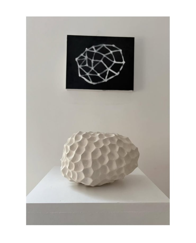 Lawrence Dicks Tessellate I French limestone 21 x 13.5 x 16cm approx.