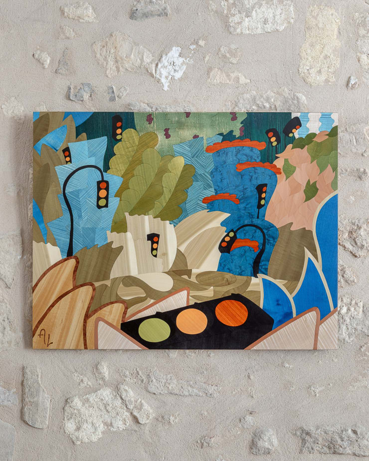 Vue D Installation De L Exposition Concrete Jungle Dans Les Jungles La Ville Anton Laborde Feux De Fore T 2025 H70 X 80Cm Galerie Revel