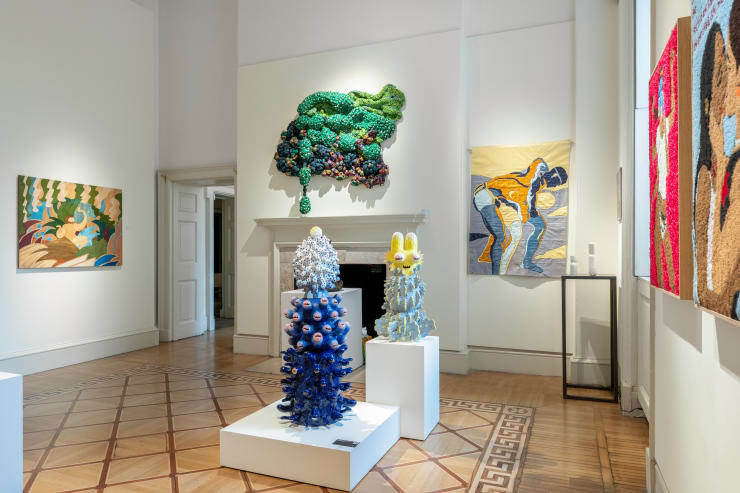 Installations vues of Galerie Revel 's Booth at Collect Art Fair 2024, Somerset House, London, UK.