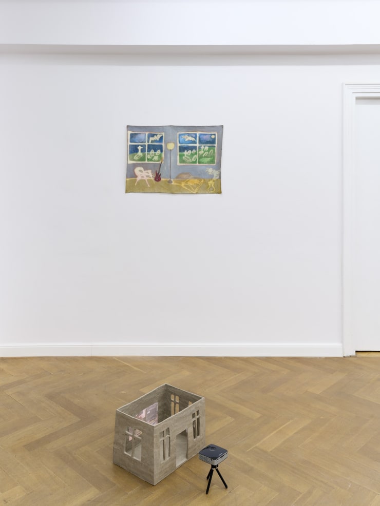 Installation view from "The language of the night" by Masha Silchenko at Import Export, Warsaw, 2024 | Photo: Błażej Pindor