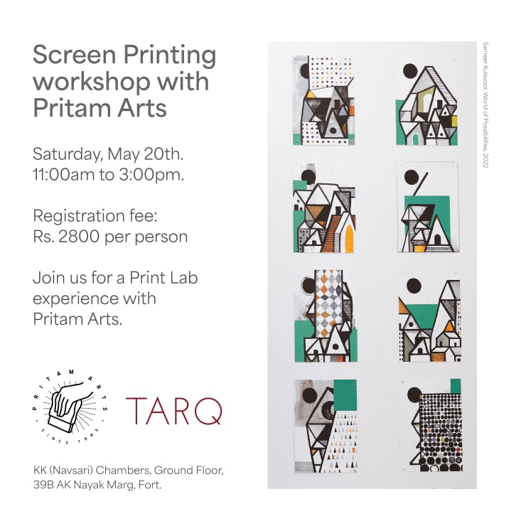 Screen printing Workshop with Pritam Arts