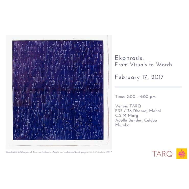 Workshop at TARQ | Ekphrasis: From Visuals to Words