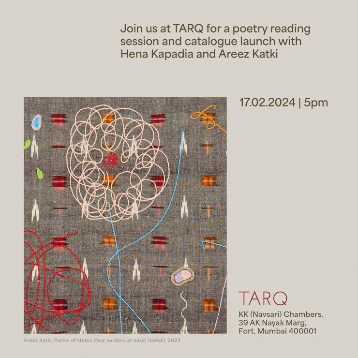 Poetry Reading And Catalogue Launch With Hena Kapadia And Areez Katki