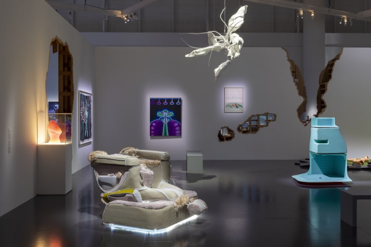 Lee Bul, “Transcription (Drift & Scatter),” 2006. Installation view, suspended from the ceiling in “Les Portes du possible. Art &...