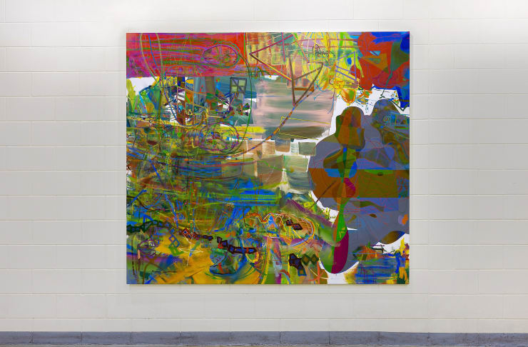 SIKYUNG SUNG. INSTALLATION VIEW. CAMP GREAVES, PAJU, KOREA. VARIOUS ENTRANCES, 2022-2023. OIL ON CANVAS, 200 X 91.9 CM.
