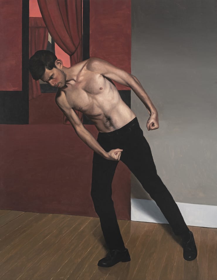François Malingrëy, Le Colérique, huile sur toile, La Chambre Rouge, 2021