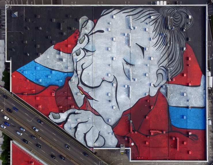 Ella & Pitr, Plus grande fresque d'Europe, 2019