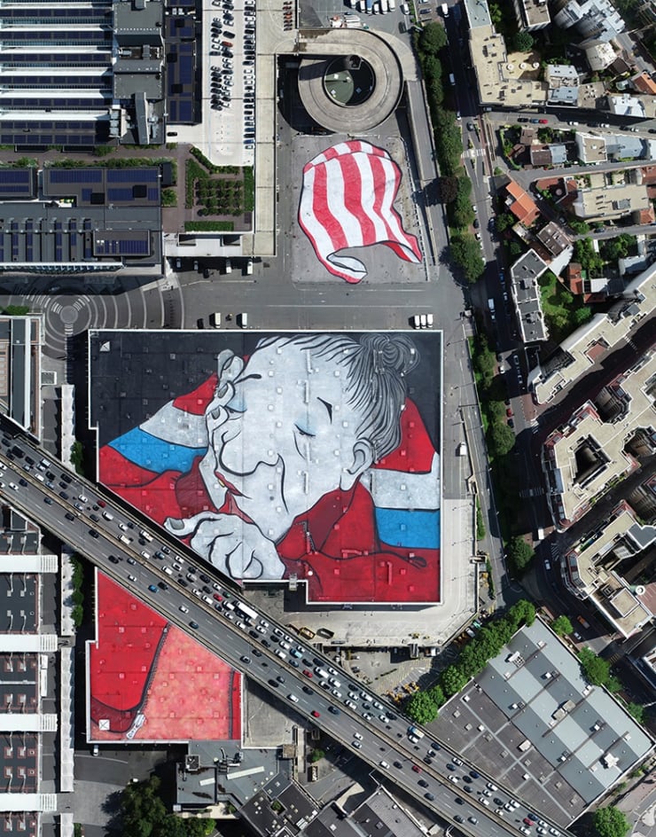 Ella & Pitr, Plus grande fresque d'Europe, 2019