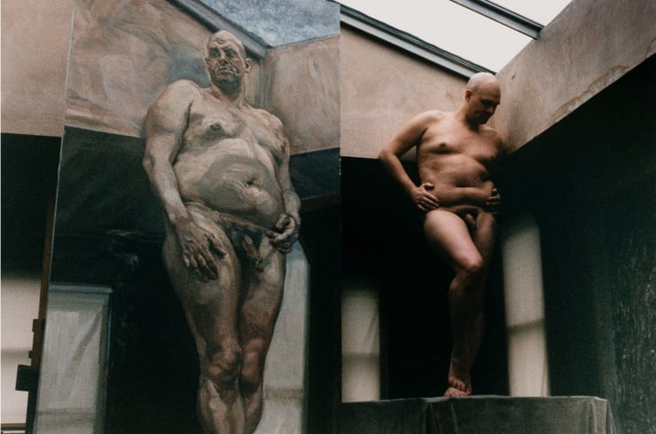 Bruce Bernard - Sue Tilley Posing for Lucian Freud, 1995