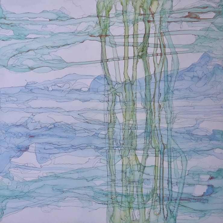 Elusiveness - 2025, Watercolor, graphite and Clayboard, 12” x 12"