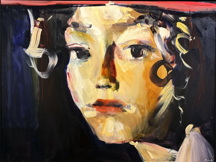 Adam Grosowsky, Girl in Red Hat (Portrait of Certi), 2025