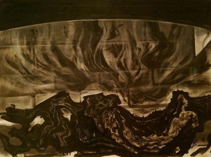 CARL HALL (1921-1996), Black Fire, 1955
