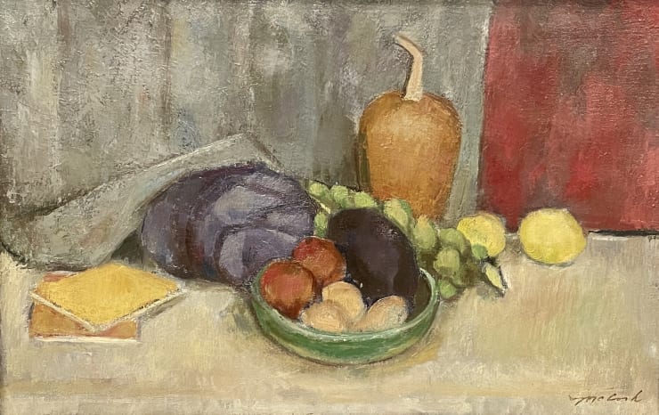 David McCosh (1903-1981), Still Life Early Fall, Eggplant, Pumpkins, 1940