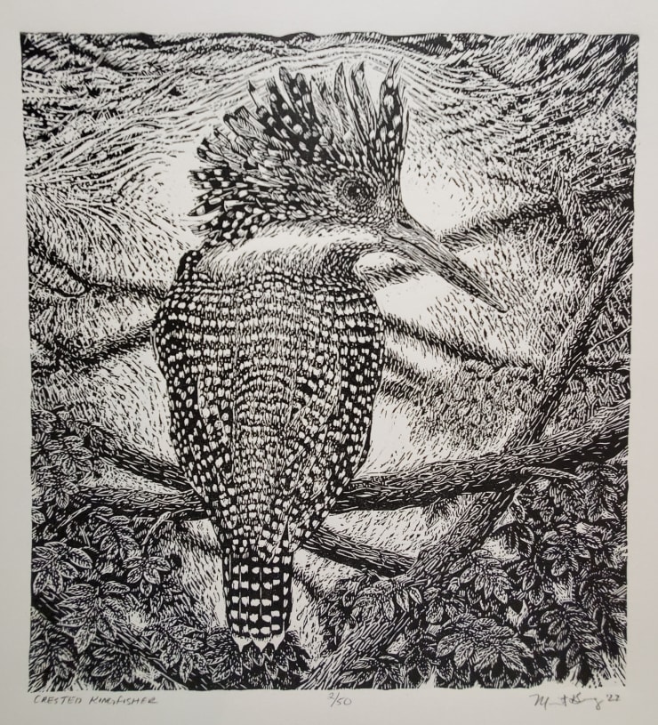 Marit Berg, Crested Kingfisher, 2022