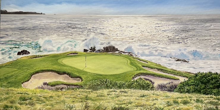 The Seventh Green/Waves - Pebble Beach Golf Links