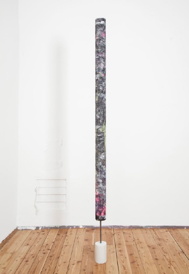 MICHAEL STRASSER Pole Painting 007, 2021 Acrylic, wood, concrete, steel 181 x 8,5 cm