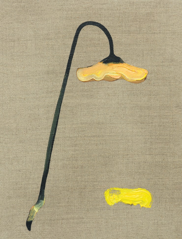 It Is Illegal to Break Down on the Motorway With an Empty Fuel Tank 2025 Oil and marker on canvas 40 x 30 cm