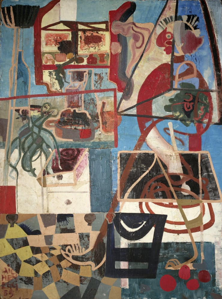 Hermine Aichenegg, Frau in der Küche, 1959