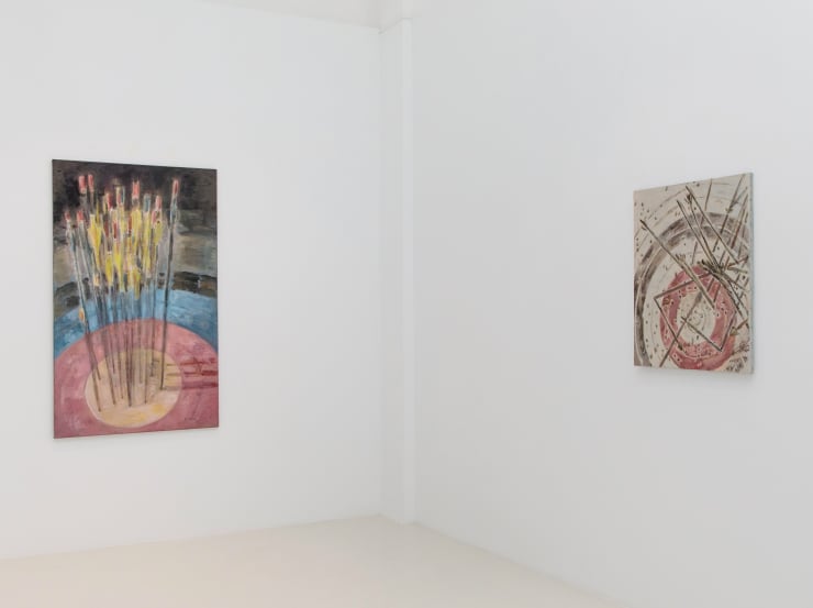 Flechas y dianas antes de adviento. , MARIBEL NAZCO: pinturas recientes, en GALERÍA ATC de Celestino Celso Hernández, Director del...