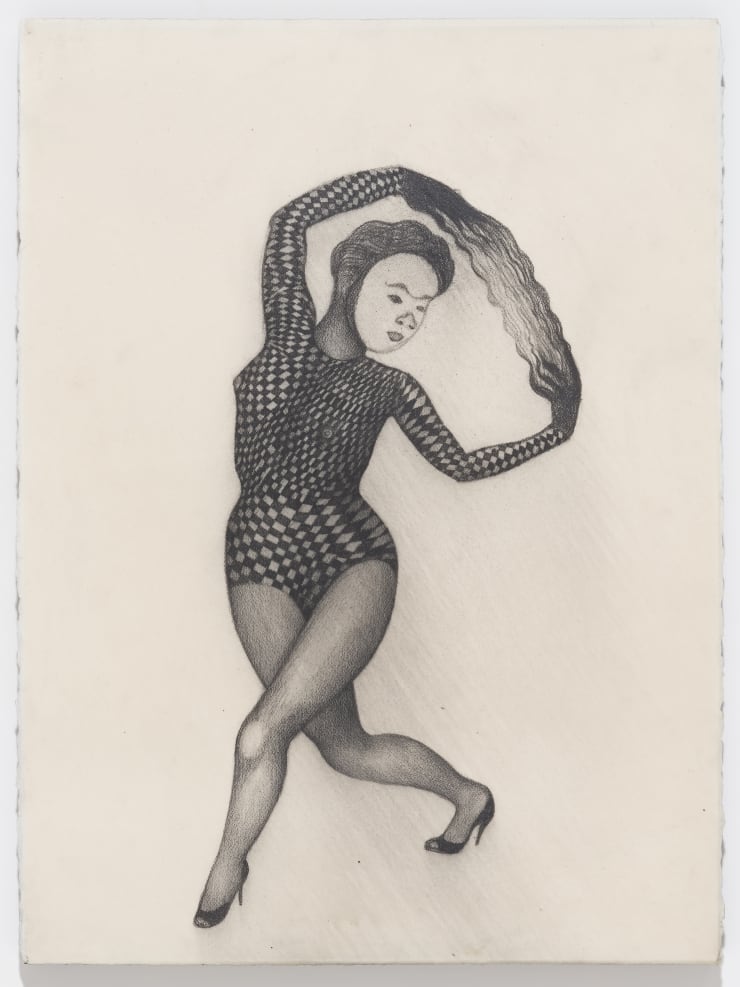 14 Diva Enmascarada 2015 Graphite On Paper Wax 76X56 5 Cm