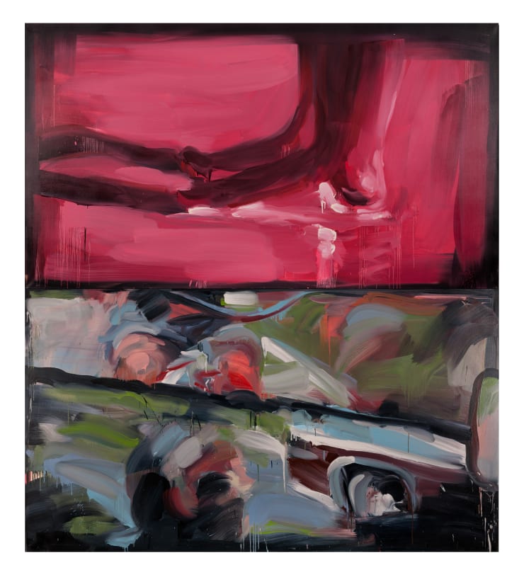 Laura Lancaster Montage Vi 2015 Oil And Acrylic On Linen 280 X 250 Cm Diptych