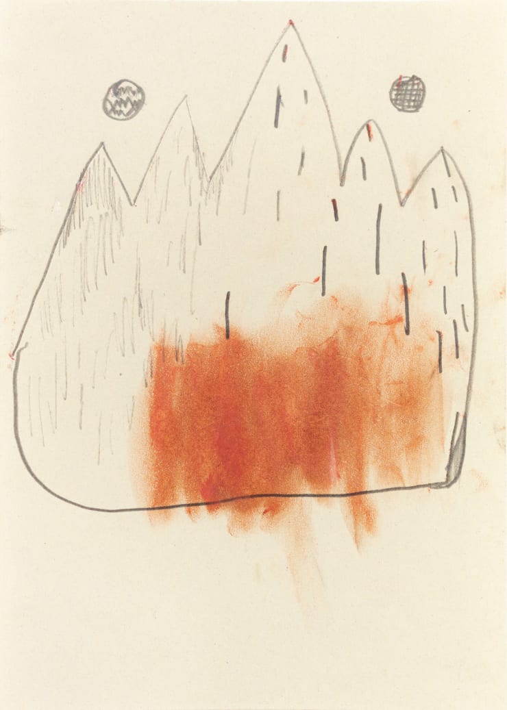 Yi Youjin Asymetrisch 2017 Oil Pastel Graphite Acrylic Pen On Paper 25 5 X 18 Cm