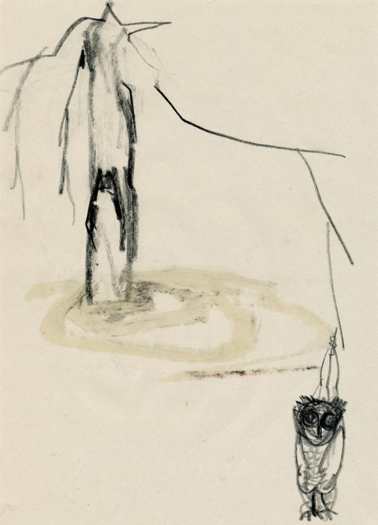 Yi Youjin Gerettet 2017 Oil Pastel And Conte On Paper 25 5 X 18 Cm